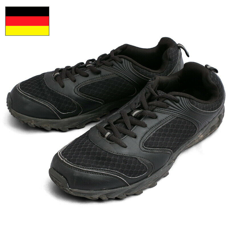 楽天SEABEES Military Mega Storeドイツ軍 トレーニングシューズ ブラック USED FS038UN メンズ 靴 スニーカー