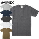 1点ならメール便送料無料 AVIREX #6143504 デイリーシリーズ ヘンリーネックTシャツ メンズ 6色 S-XL