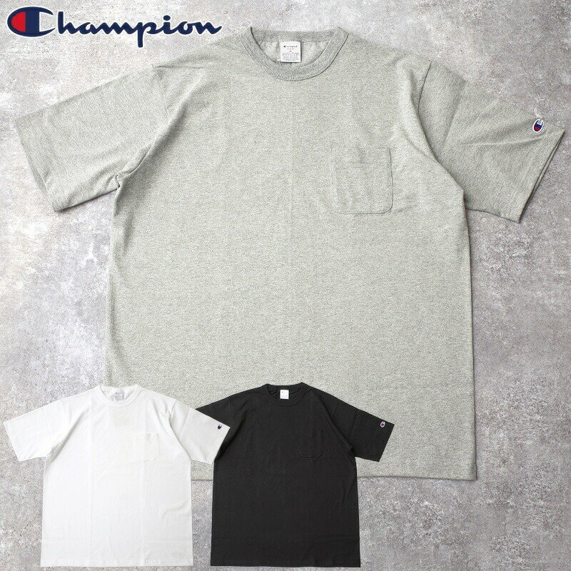 Rakuten - Champion チャンピオン #C5-B302 T1011 半袖 ポケットTシャツ ショートスリーブ ティーシャツ カットソー メンズ レディース 男性 女性 ユニセックス トップス インナー カジュアル アメカジ ミリタリー 春 夏 秋 アメリカ製 ティーテンイレブン