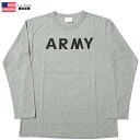 1点ならメール便可 米軍タイプ ARMY 長袖Tシャツ グレー 新品メンズ プリントTシャツ ティーシャツ ロゴT ミリタリーTシャツ アーミーTシャツ ロングスリーブ ロンT ロングTシャツ