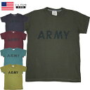 1点ならメール便可 米軍タイプ ARMY 半袖Tシャツ 新品 後染め JT026YDメンズ プリントTシャツ ティーシャツ カラーT ロゴT ミリタリーTシャツ アーミーTシャツ ショートスリーブ ハーフスリーブ W/