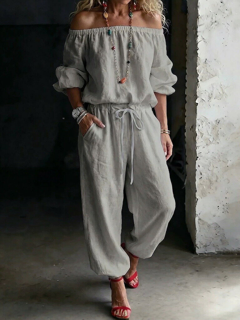 セットアップ レディース オフショルダー ス ジョガーパンツ セットアップ 上下セ...