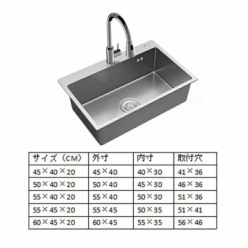 シンク ステンレス 流し台 タンク 一槽シンク大判 DIY キッチン ステンレス製品 耐...