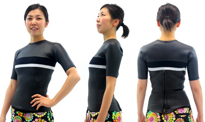 【ハーフタッパー バックジップ タイプ】ウエットスーツ　クラシック レディース選べるカラー 生地 厚さ 2mm 3mm ウェットスーツ ラバー スキン 半袖 女性用 オーダー サーフィン ポイントカラー 1色無料　夏　海