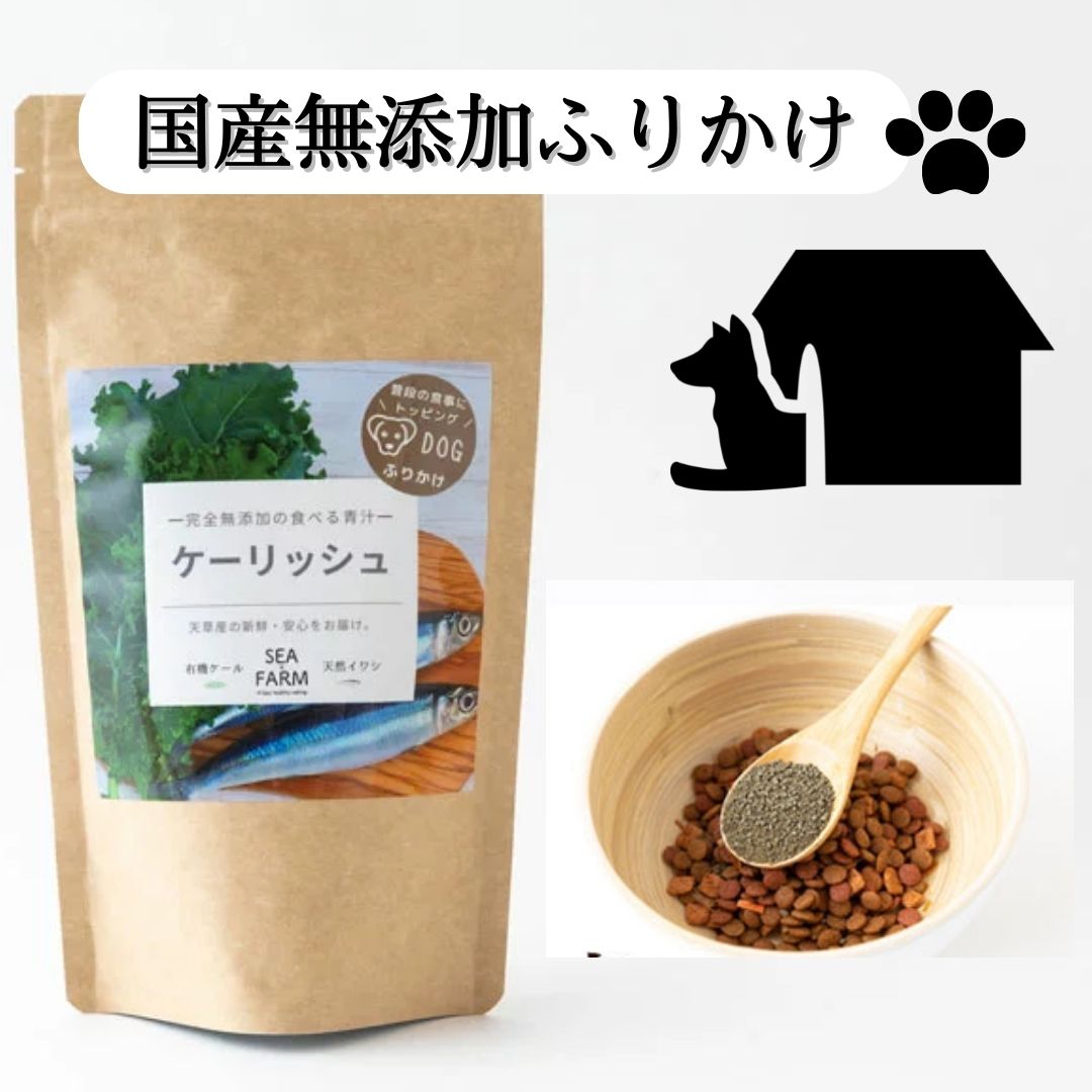 犬用食べる青汁【有機JAS認証ケール使用】完全無添加 ケーリッシュ ふりかけ 120g