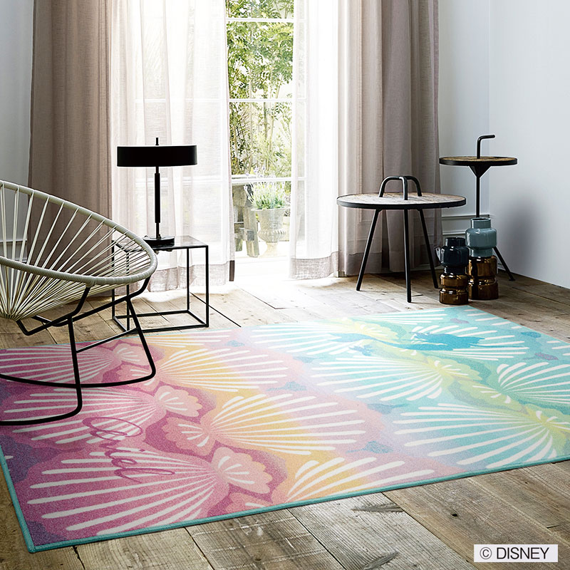 JtȃOf[V̊Lk͗l̃O PRINCESS/Shell fish RUG vZX VFtBbVO u[ 100~140cm