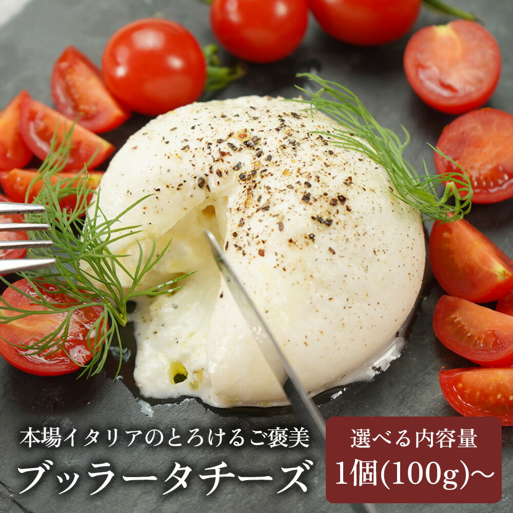 ブッラータチーズ 100g イタリア産 生モッツァレラ ブラータ 冷凍 クリスマス お歳暮 御歳暮 生クリーム カプレーゼ パスタ サラダ 前菜 フレッシュチー...