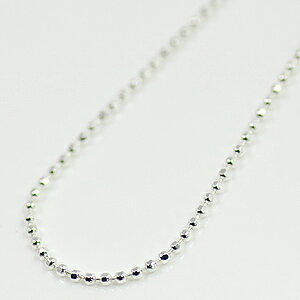 Rakuten - SV925 ネックレスチェーン ダイアカットボール 幅1.2mm 45cm