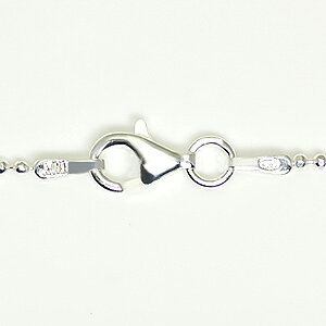 SV925 ネックレスチェーン ダイアカットボール+ビーズ 幅1.2mm 40cm