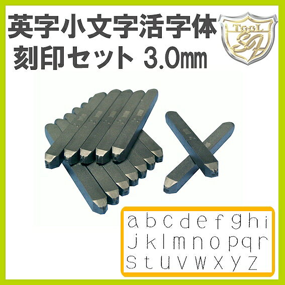 Rakuten - Amacho 英字小文字活字体刻印セット 3.0mm ASK-30