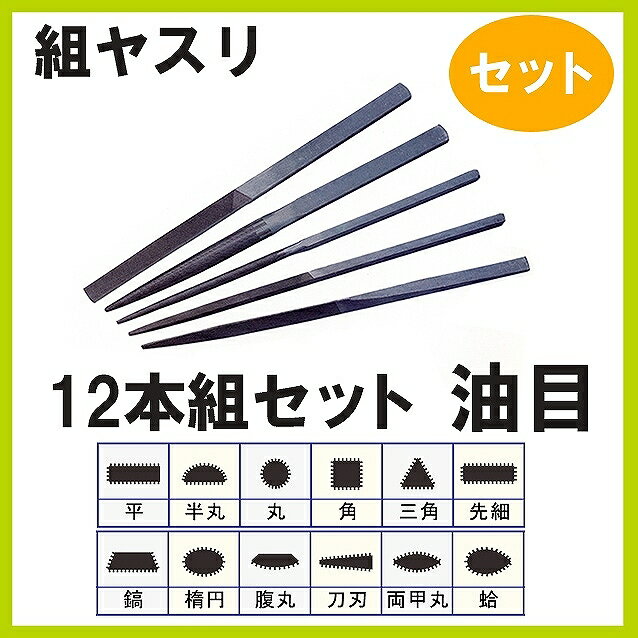 Rakuten - 組ヤスリ 12本組 セット 油目
