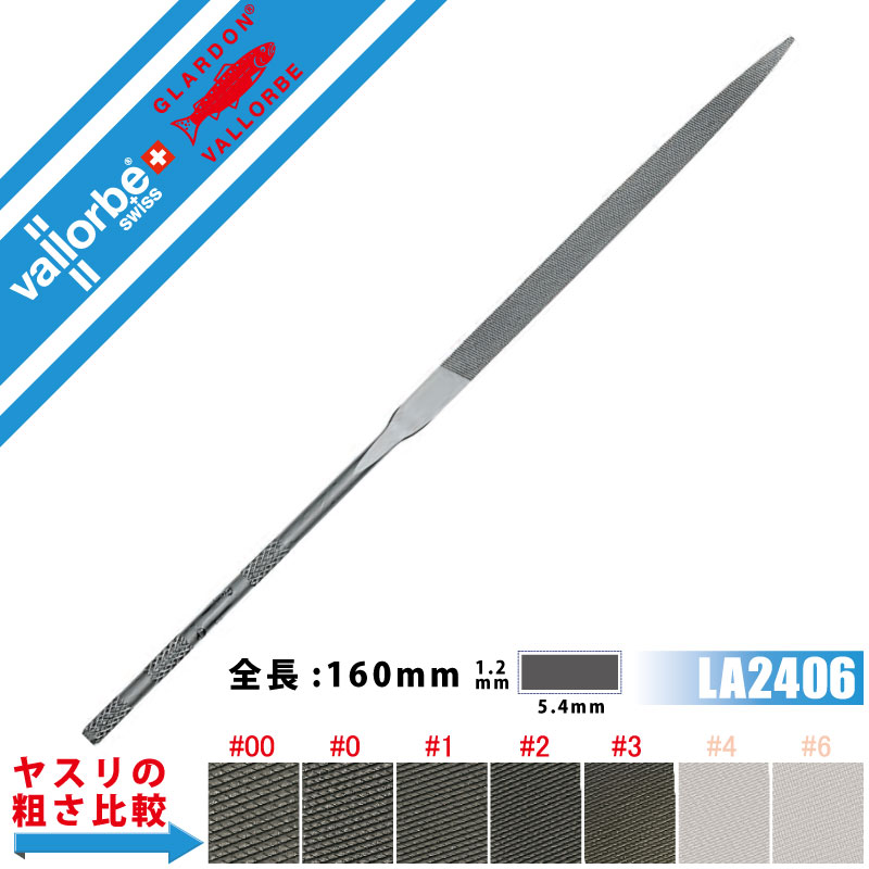 Rakuten - vallorbeヤスリ ニードル 先細 LA2406-160-2