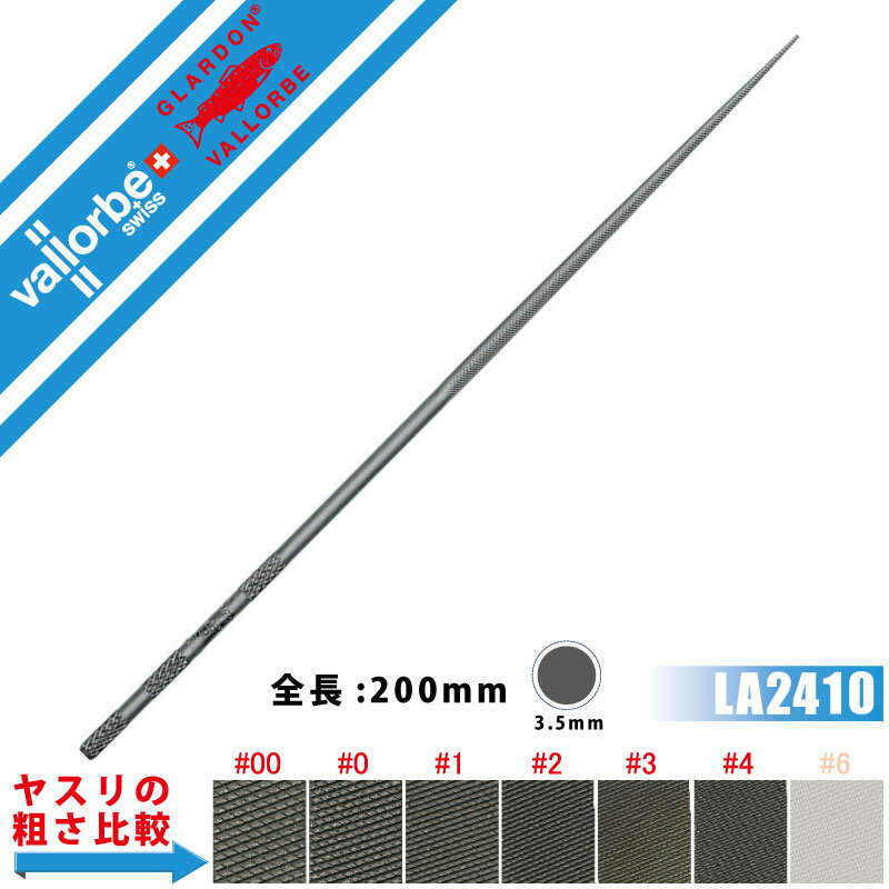 vallorbeヤスリ ニードル 丸 LA2410-200-0