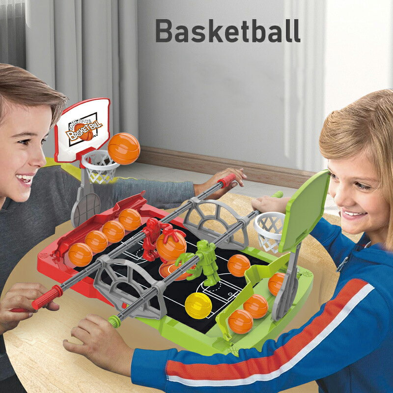 バスケットボールゲーム テーブルゲーム 作戦盤 作戦板 対人対戦 ミニデスクトップバスケットボールおもちゃ 2プレーヤーバスケットボ..