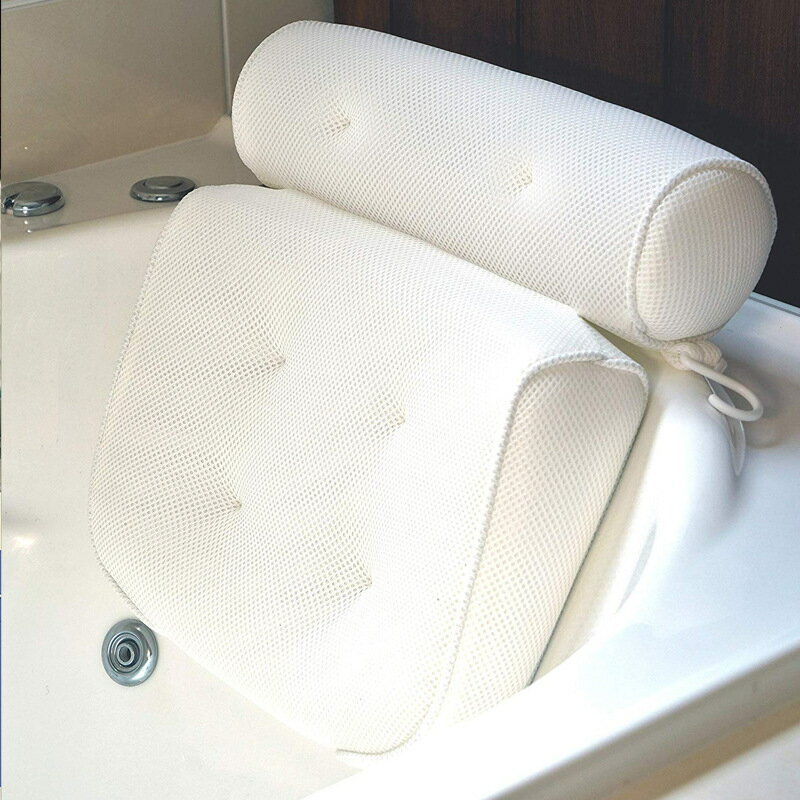 お風呂 まくら バスピロー 吸盤 滑り止め付 浴槽枕 お風呂グッズ 安眠 人気 肩こり 熟睡 浴用品 リラックスグッズ この枕は防水、防菌を採用なので, お風呂した後、壁などにくっつけ乾かすことができます！！ 【材質と耐久性】：柔らかい PUフォームで作られており、生地が柔らかくて、弾力があって、手触りは気持ちがいいです。高い密度の材質で、強い耐久性と支持力があります。【快適】：この材質とデザインは圧力を緩和できて、人間工学に基ずいた弧状デザインは快適な姿勢で入浴が出来ます！リバウンド圧力で痛みと不快が軽減することができます！【吸盤がある】： 枕の裏側の吸盤が付いているので、お好みの角度や場所へ、任意の位置に簡単に設置出来る上、ズレ落ちにくいです。【防水、防菌、便利】：この枕は防水、防菌を採用なので, お風呂した後、壁などにくっつけ乾かすことができます！！枕のサイズがただ37*35*10cmcmです。小さくて便利で、温泉に行く時に持ってもいいです。【お手入れ】ご使用後は枕本体を壁などにくっつけて乾かすことができます。お手入れは簡単、一度使うと濡れてしまうバスルームでも清潔にご使用いただけます。半身浴やリラクゼーションに最適なバスピローです。 2