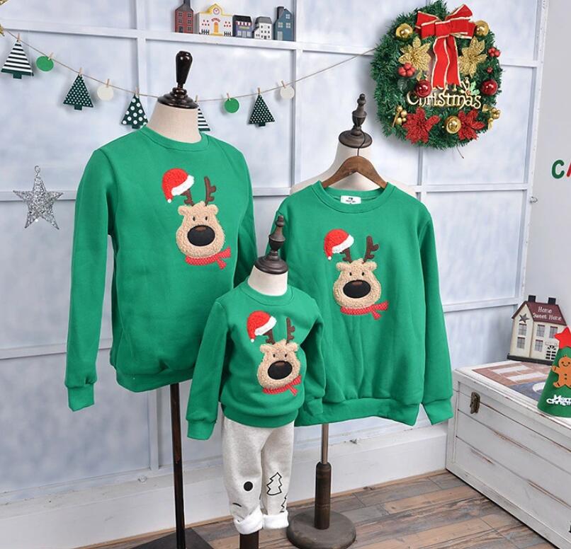 親子ペア パーカー 秋冬 裏起毛 リンクコーデ クリスマス トナカイ サンタ ベビー ロンパース 秋冬 韓国 親子お揃い パーカー パパ ママ 娘 お揃い 部屋着 秋冬物 出産祝日 プレゼント 家族写真のサムネイル