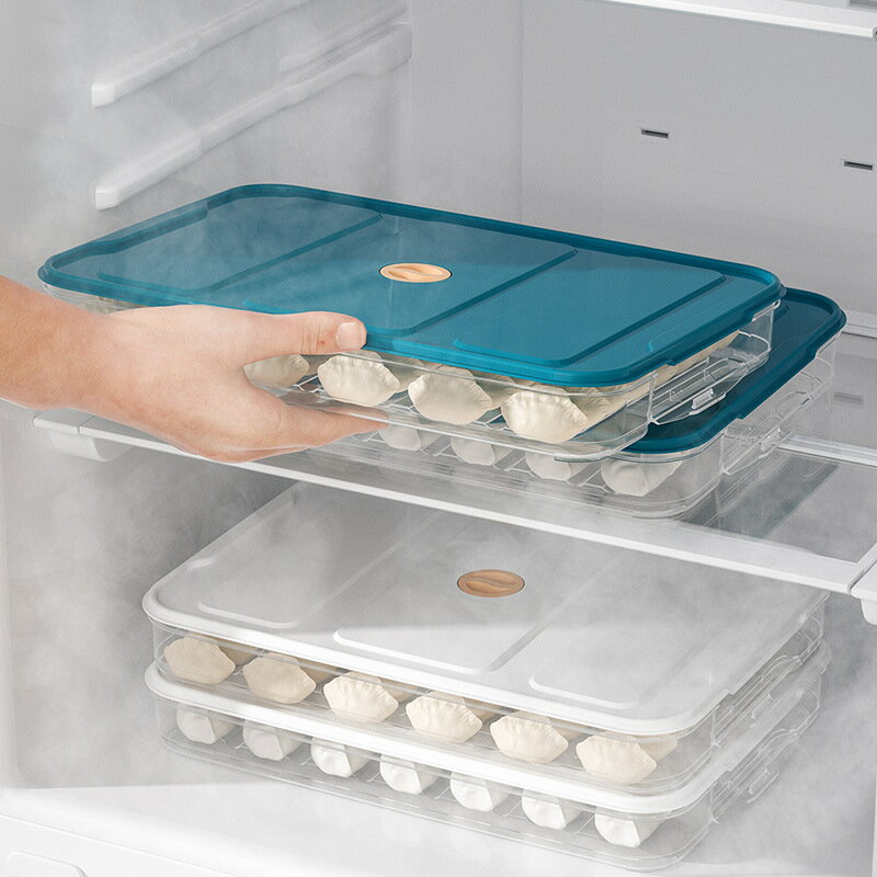 Amazon｜餃子収納ボックス 冷蔵庫収納ボックス ホームキッチン