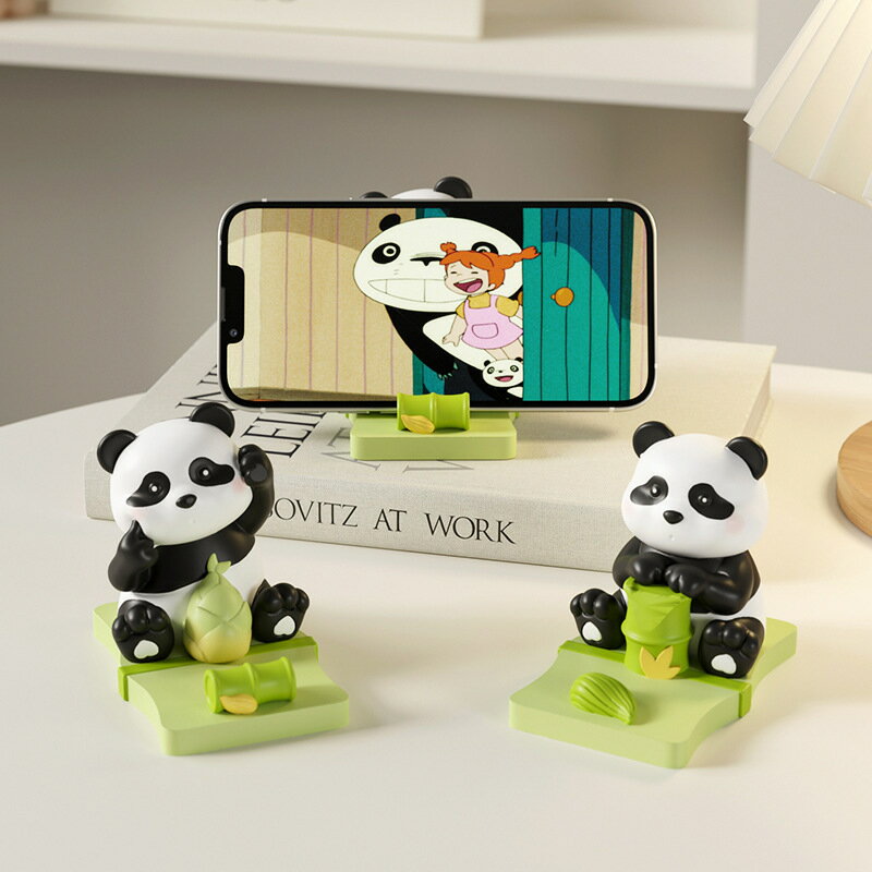 Rakuten - かわいい パンダ携帯電話スタンド デスク用携帯電話ホルダー オフィス 装飾 スマートフォン用 携帯電話 置物