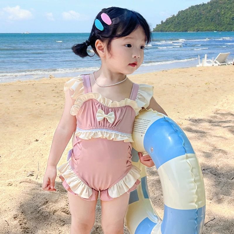 Rakuten - ベビー 水着 女の子 オールインワン キッズ 水着 ワンピース チュールスカート フリル かわいい おしゃれ セパレート 長袖 半袖 紫外線対策 子供用 幼児 小学生 保育園 幼稚園 海 プール 水遊び 温泉 夏 リゾート