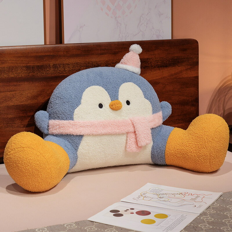 乐天商城 - 三角 背もたれ ペンギン クッション 読書 クッション 三角枕 2in1多機能クッション かわいい クッション 背もたれ 自宅用 大きい ウェッジクッション 枕・カバー 靠枕 足枕 洗える/アームサポート 読書/映画鑑賞/テレビ/ゲーム