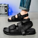ストラップ サンダル メンズ スポーツサンダル スニーカーサンダル マジックテープ 外履き アウトドア 夏 海 スポーツ ウォーキング キャンプ 水陸両用 軽量...