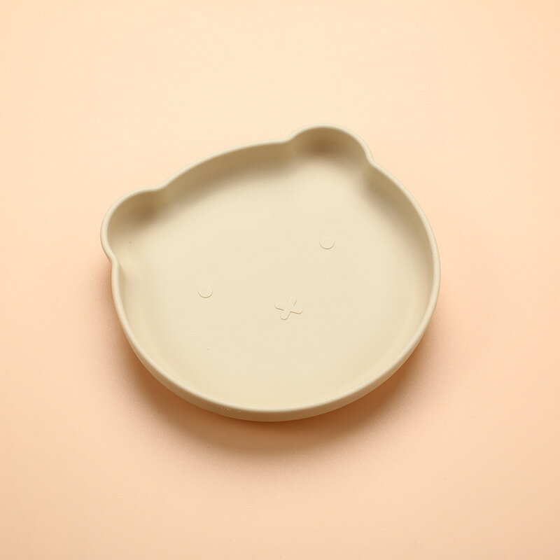 2点セット お皿 ベビー食器 幼児 吸盤 ひっくり返らない 子供 可愛い 4色 クマ お...