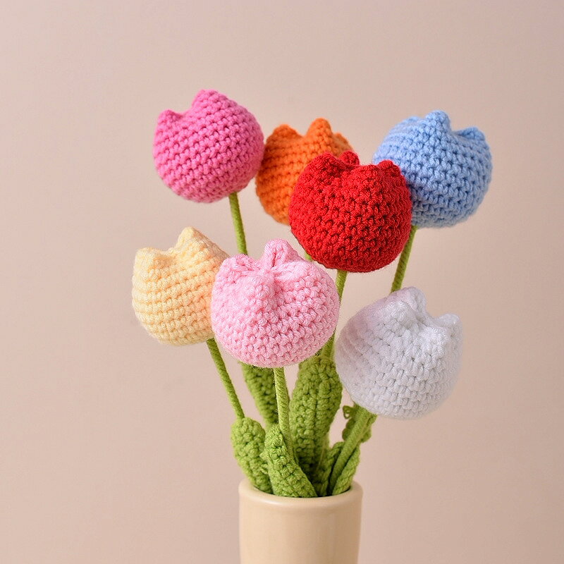 Rakuten - 手編みフラワー ドライフラワー 花束 手編みの花束 ガールフレンド 先生 誕生日 プレゼント 飾り モダン お祝い お祭り 贈り物 玄関 部屋 お宅 店 装飾 インテリア ランダム
