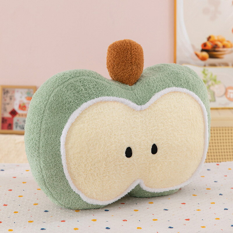 クッション レディース 抱き枕 リンゴ 型 フルーツ モチーフ かわいい ふわふわ 柔らかい ソファクッション ベッド チェア 椅子 車内 インテリア おしゃれ 可愛い グッズ アイテム おうち リビング 寝室 部屋 デスク オフィス カバー 取り外し 洗える 洗濯可能 PP 綿 seafree-10004945 シーフリーショップ サンプル画像3