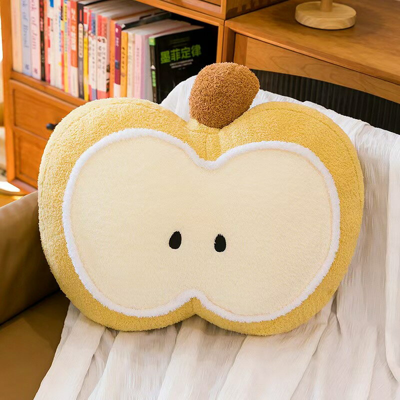 クッション レディース 抱き枕 リンゴ 型 フルーツ モチーフ かわいい ふわふわ 柔らかい ソファクッション ベッド チェア 椅子 車内 インテリア おしゃれ 可愛い グッズ アイテム おうち リビング 寝室 部屋 デスク オフィス カバー 取り外し 洗える 洗濯可能 PP 綿 seafree-10004945 シーフリーショップ サンプル画像2