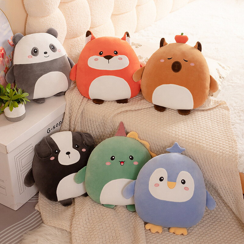 Rakuten - ふわふわ 35cmアニマル ぬいぐるみクッション 抱き枕 もちもち 超柔らかい ソファクッション 背当て ベッドサイド 癒し かわいい プレゼント