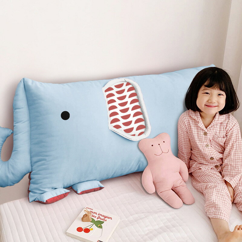 【大きいサイズ】子供用ベッドクッション｜かわいい動物デザイン・プリンセス風の背もたれ枕｜ヘッドボード・腰当て・読書・お昼寝に便利｜PP綿入りでふわふわ♪子供部屋・寝室にぴったり｜プレゼントにもおすすめ （90x45cm）