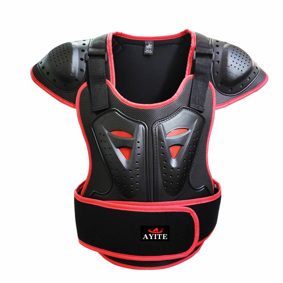 プロテクター バイク用インナージャケット 自転車プロテクター 子供用 胸部 耐衝撃 軽量 通気 バイク用 モトクロス 胸背中椎骨のガード オートバイ防護服 耐衝撃 通気 安全 スポーツ用 軽量