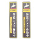 セキュリティステッカー Ver.B セキュリティスシール 防犯カメラ作動中 15×3CMステッカー(2枚入り)マット面 耐光 耐水 耐候 玄関 窓 おしゃれ