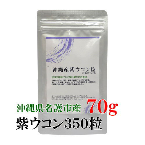 ★紫ウコン（ガジュツ）粒 350粒(70g) 沖縄県名護市産≪メール便送料無料≫