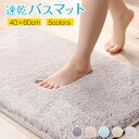 バスマット 足ふきマット 【1秒吸水】速乾 40*60cm 50*80cmマイクロファイバー トイレマット お風呂 マット 北欧 玄関マット 浴室マット バス用品 抗菌 防臭 滑り止め 丸洗い可 珪藻土より 大判 衛生的 快適 ホテル ふわふわ サラサラ おしゃれ