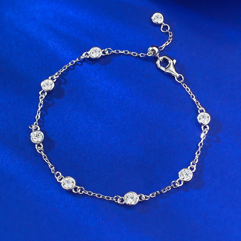 ブレスレット 人工ダイヤモンド シルバー925 チェーン 人工ダイヤ 人工宝石 宝石 ダイヤ ギフト 普段使い パーティー 卒業式 結婚式 プレゼント 女性 誕生日 パーティー 記念日 おしゃれ 人気 可愛い 華やか bsl47