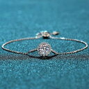 モアッサナイト ブレスレット1.0ct シルバー925 レディー 普段使い 冠婚葬祭 ブレスレット結婚式 モアサナイト入学式 卒業式 人工ダイヤモンド ブレスレット msl01(4)