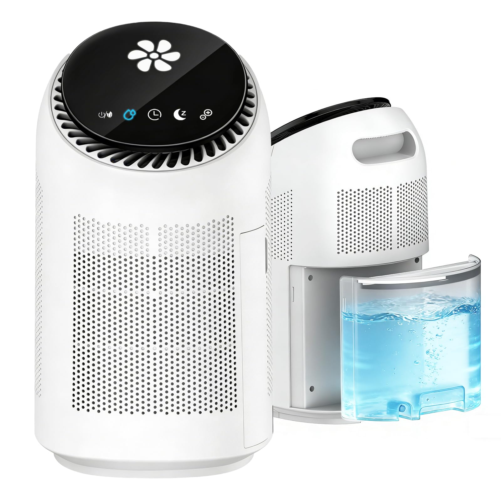 除湿機 ペルチェ式 小型 静音 1台2役 700ML大容量水タンク 衣類乾燥 花粉症対策 PM2.5対応 結露対策 梅雨 湿気 除湿空気清浄機両用 部屋干し 室内干し 省エネ 家庭用 寝室 オフィス