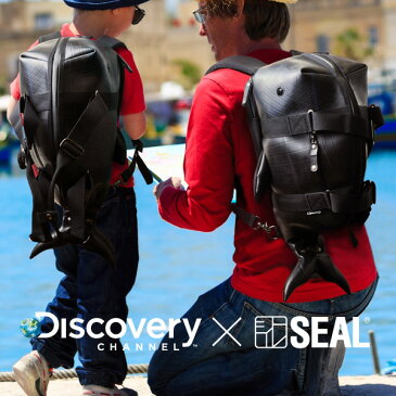 【夏のプレゼントイベント開催中】 リュック メンズ Discovery Channel コラボ ボストンリュック Whale SEAL シール ブランド ボストンバッグ リュック デイパック キッズ 防水 廃タイヤ タイヤチューブ 日本製 黒 プレゼント ギフト