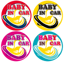 BABY IN CAR ベビーインカー オシャブリ【メール便発送可】アウトレットステッカー 車 【10P05Nov16】