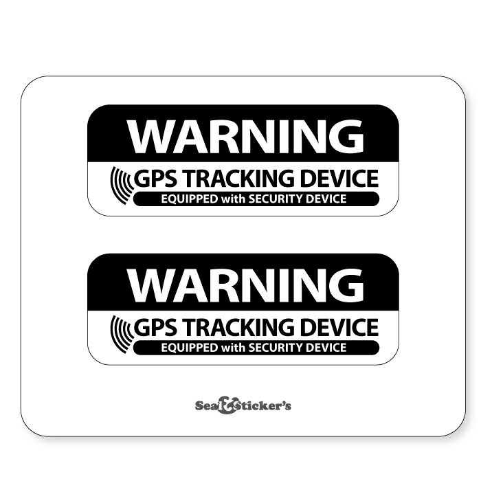 Seal&Sticker's 防犯ステッカー (7.5x2.5cm) 盗難 セキュリティ GPS 車 バイク 耐候UV加工