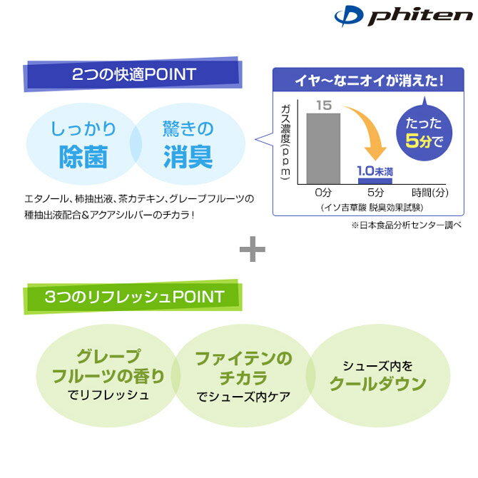 phiten（ファイテン）シューズコンディショニングスプレー 消臭・除菌 ti201 3