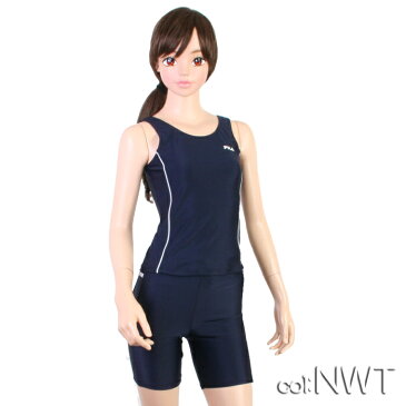 【あす楽】(パケット便送料無料)FILA フィラ 女子スクール水着 めくれ防止ボタン付きタンキニ 2WAY ジュニア/ガールズ 125-686