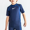 【あす楽】(パケット便送料無料)NIKE ナイキ BOYS ショートスリーブ UV ラッシュガード 男子スクール水着 1981915