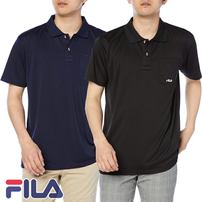 (パケット便送料無料)FILA フィラ メンズ ピンホールメッシュ ポロシャツ UVカット/吸水速乾 フィットネスウェア 410-360
