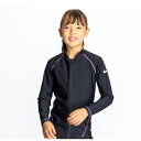 (パケット便送料無料)NIKE ナイキ スクール水着 SS25 ユニセックス ジップ付きロングスリーブ L/S ラッシュガード パープル 男子/ボーイズ 女子/...