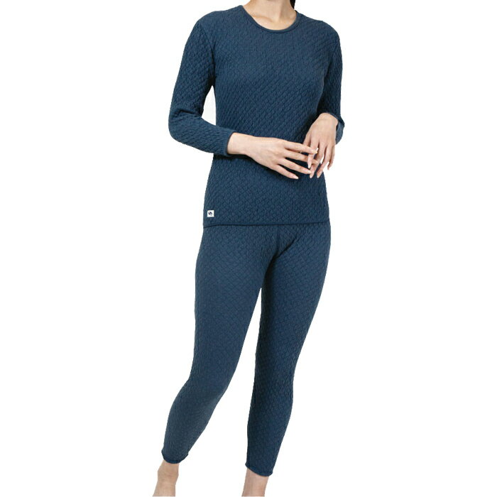 ひだまり健康肌着 チョモランマ 婦人用 長袖丸首インナー+タイツ 上下セット QMS821-3/QMS861-3(肌着/保温下着/女性用)