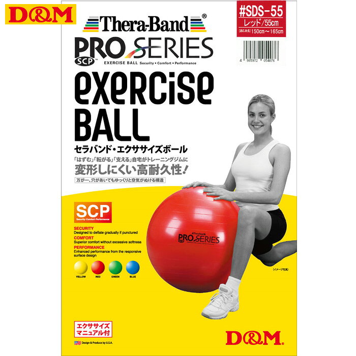 D&M セラバンド エクササイズボール 「プロシリーズ」レッド 55cm ディーアンドエム ディーエム #SDS-55