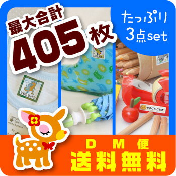 最大405枚入★お名前シールお得セット【スピード出荷★メール便送料無料】〈漢字・ローマ字OK〉たっぷり..