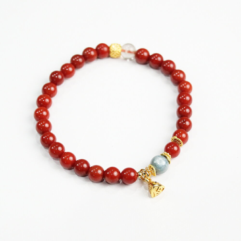 ＼期間限定！クーポン発行中！／ SEALINK 西泠印社 南紅瑪瑙 平安ブレス｜天然玛瑙で幸運と守りを届ける 6mm/15cm 恋愛運 人間関係 良縁 仕事運 お守り 開運 プレゼント ギフト 誕生日 記念日